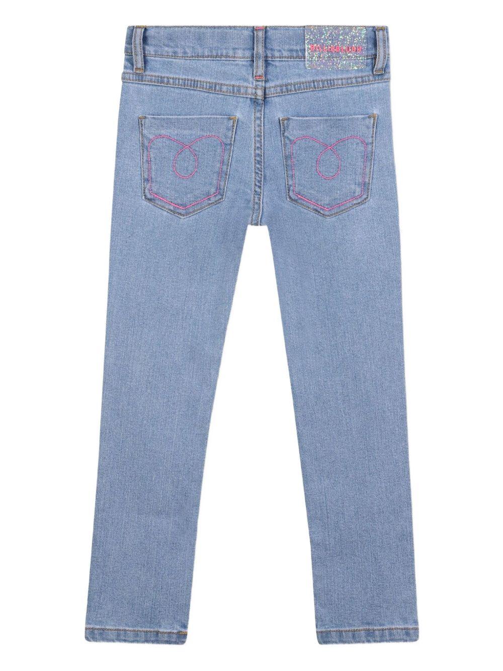 billieblush denim chiaro slim fit con applicazioni U21328Z13 Billieblush