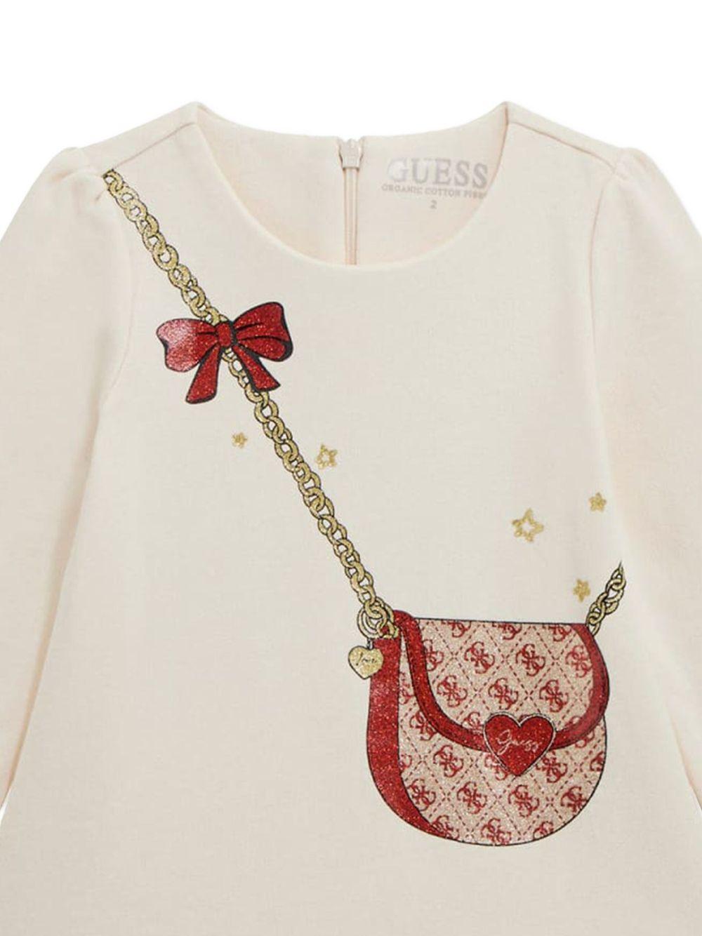 guess abito felpa con borsetta stampata K5BK21KAD74G012 guess