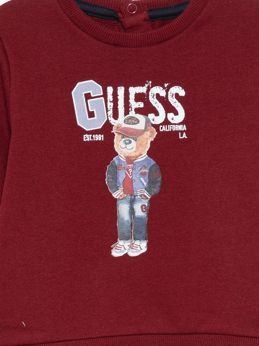 guess felpa garzata con stampa orsetto N5YQ05KAD74BG577 guess