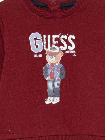 guess felpa garzata con stampa orsetto N5YQ05KAD74BG577 guess