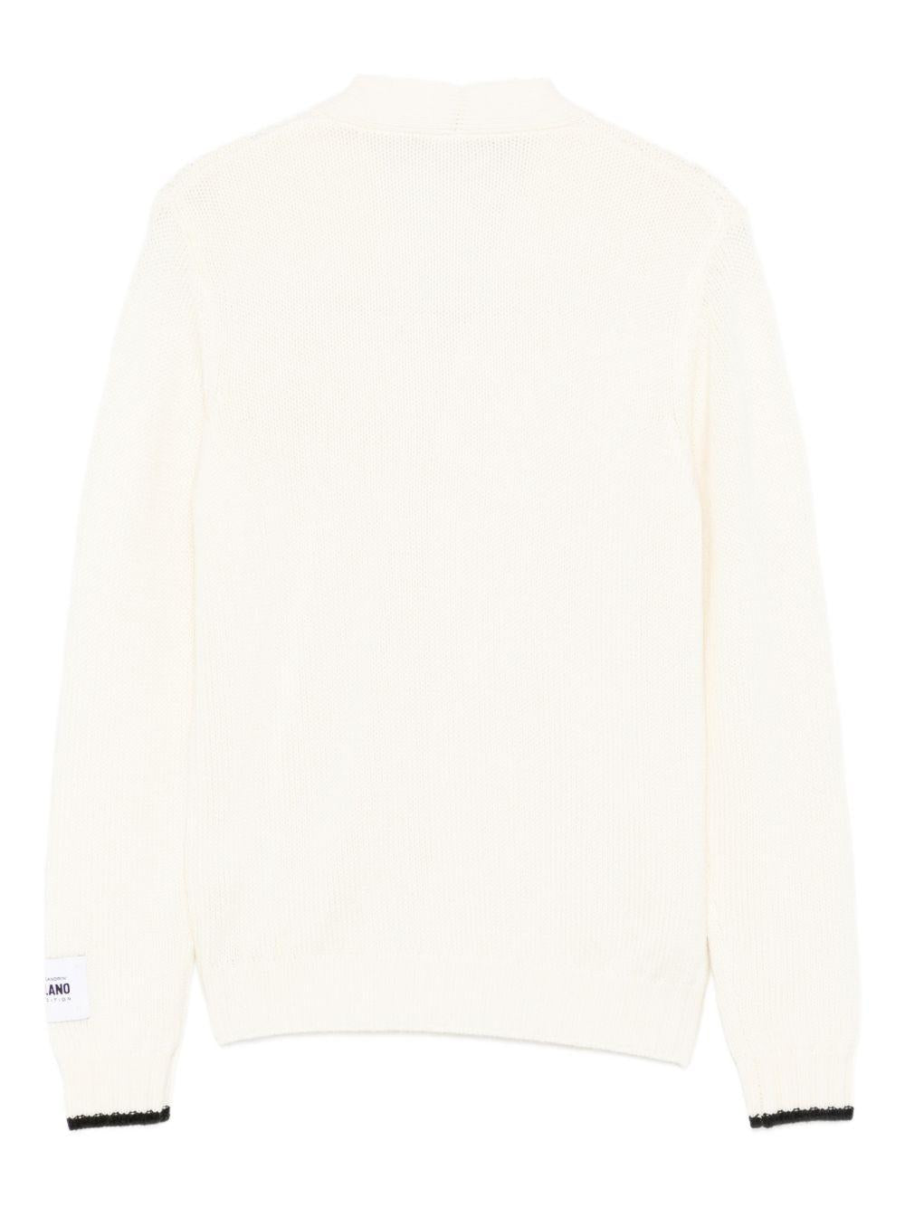 daniele alessandrini cardigan con profili a contrasto 1231W00228LT DANIELE ALESSANDRINI