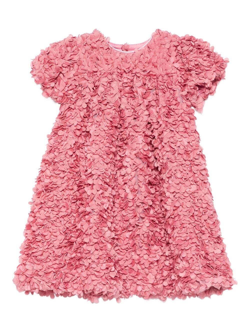 la stupenderia abito petali con manica corta a sbuffo CJAB34CI La Stupenderia