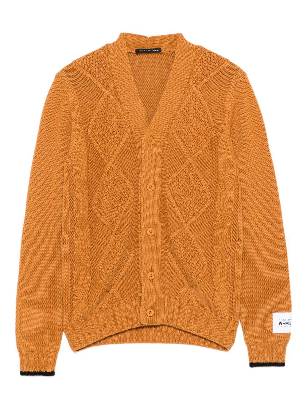 daniele alessandrini cardigan con profili a contrasto 1231W00228CA DANIELE ALESSANDRINI