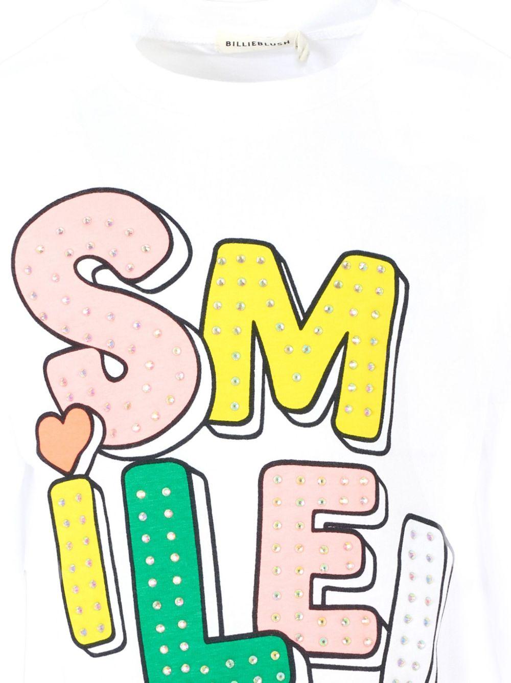 billieblush tshirt manica lunga con stampe e borchiette U2163710P Billieblush