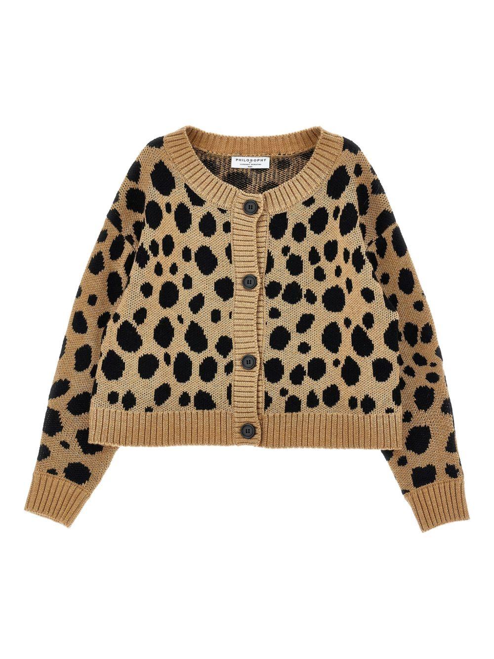 philosophy di lorenzo serafini maxi cardigan maculato I9F80260620080 Philosofy kids