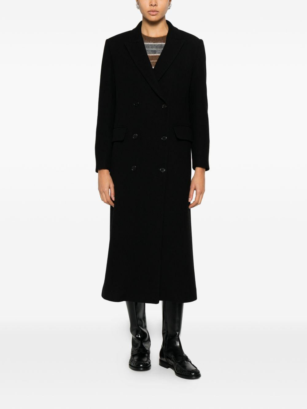 jucca cappotto lungo doppiopetto tessuto spigato J4256060/14003 jucca