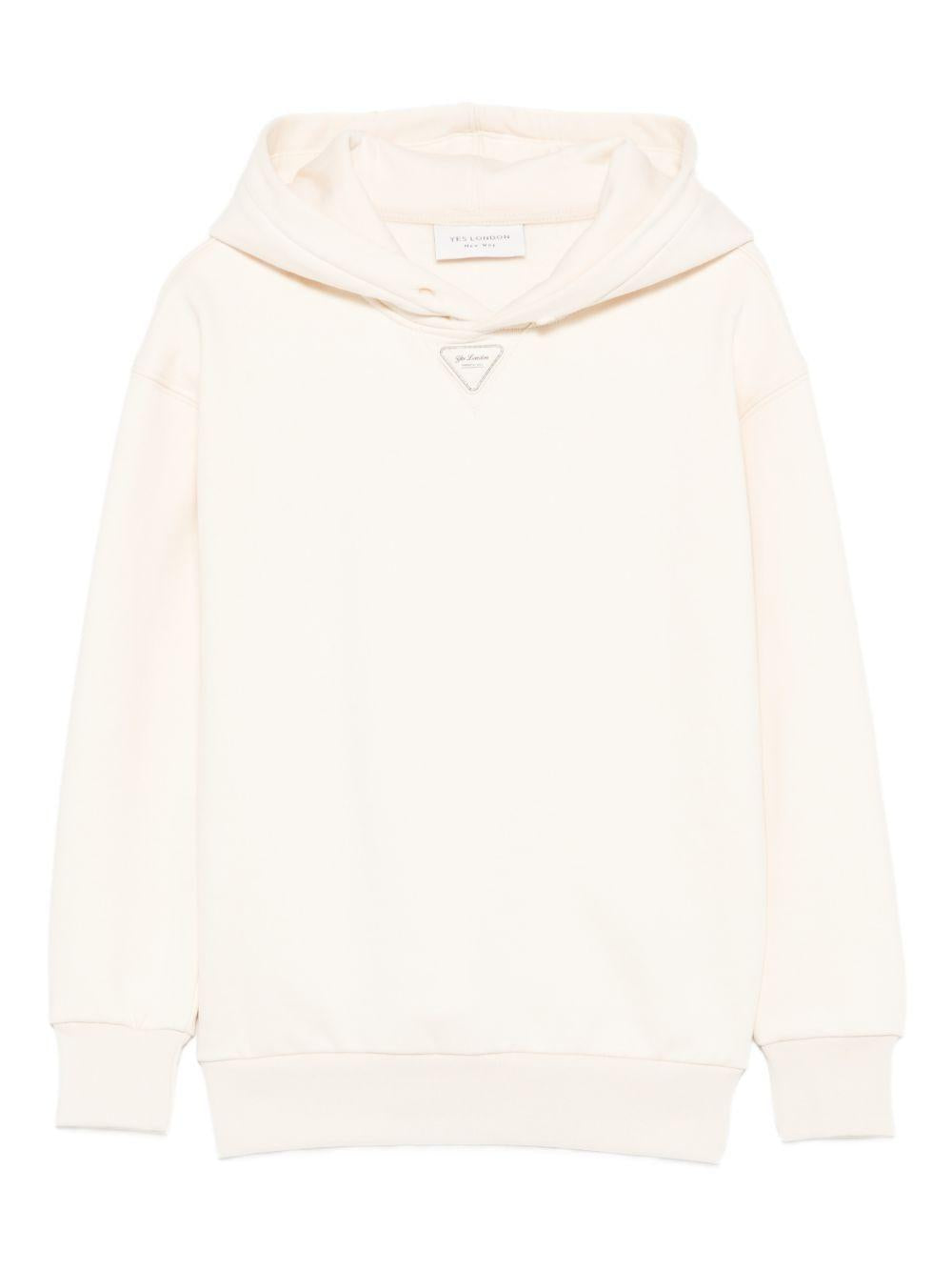 yes london felpa con cappuccio patch triangle JR5120/FLT yes london