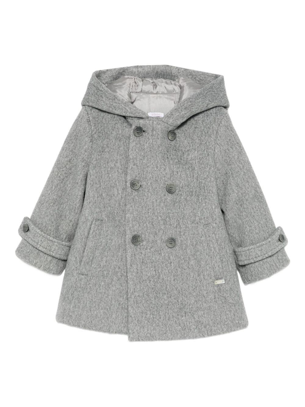le bebe' cappotto con cappuccio LBB5237GR LE BEBE'