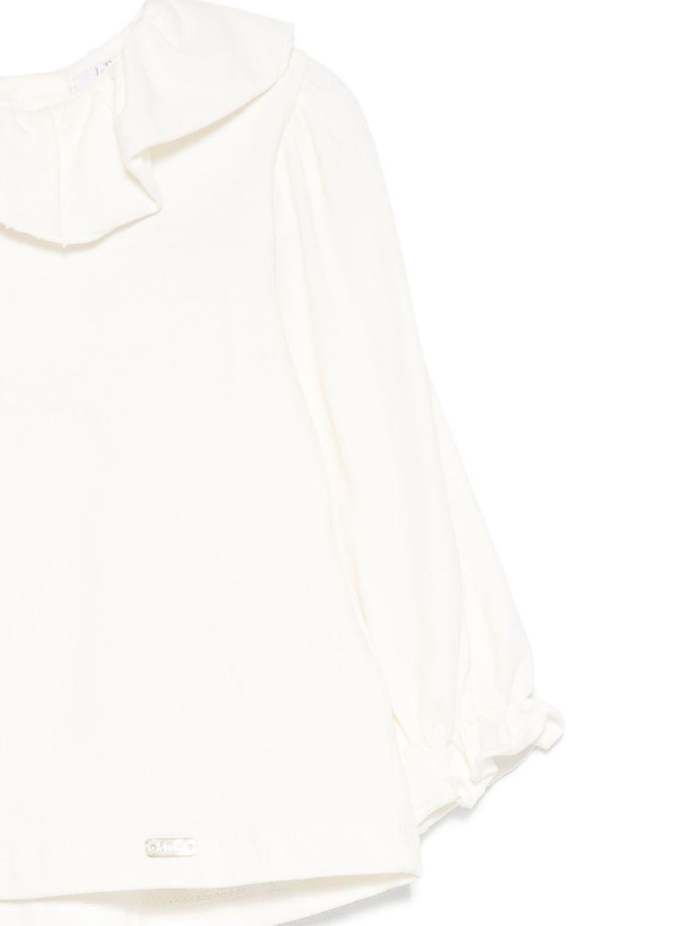 le bebe' scamiciata a quadri con lupetto con collo rouches LBG6074LBG5450GR LE BEBE'