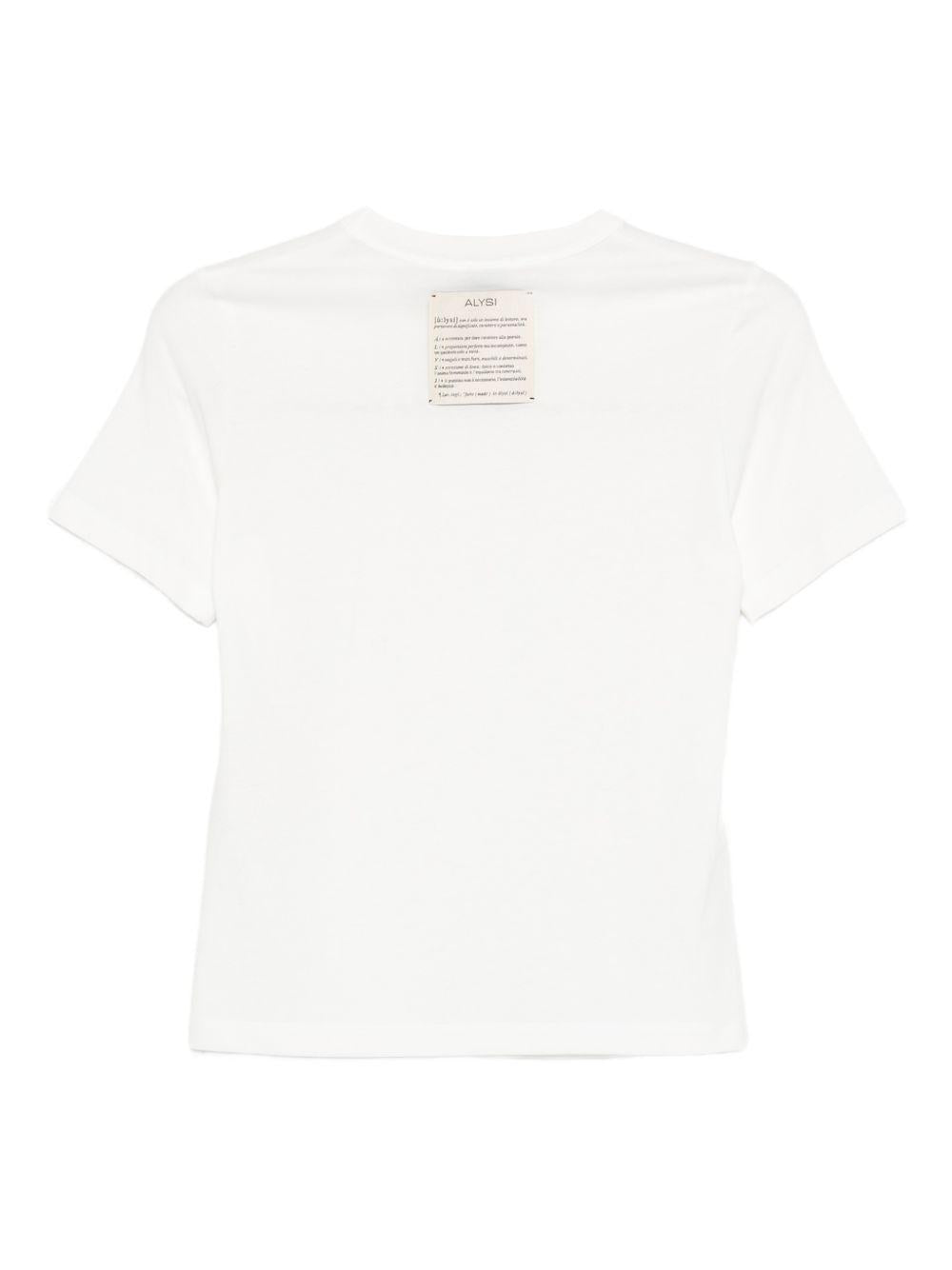 alysi tshirt regular con etichetta scritta logo brand 165413A5033BI alysi