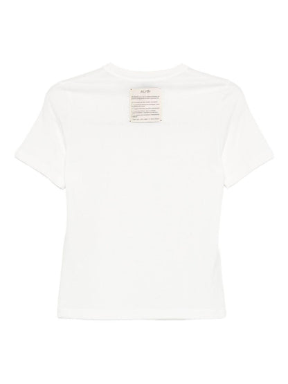 alysi tshirt regular con etichetta scritta logo brand 165413A5033BI alysi