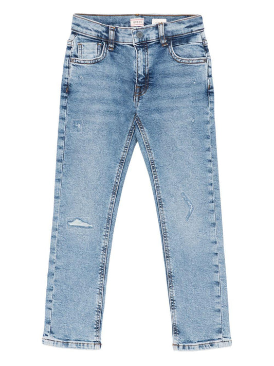 guess denim chiaro slim fit con rotture N5YA00D5QY0KMMRB guess