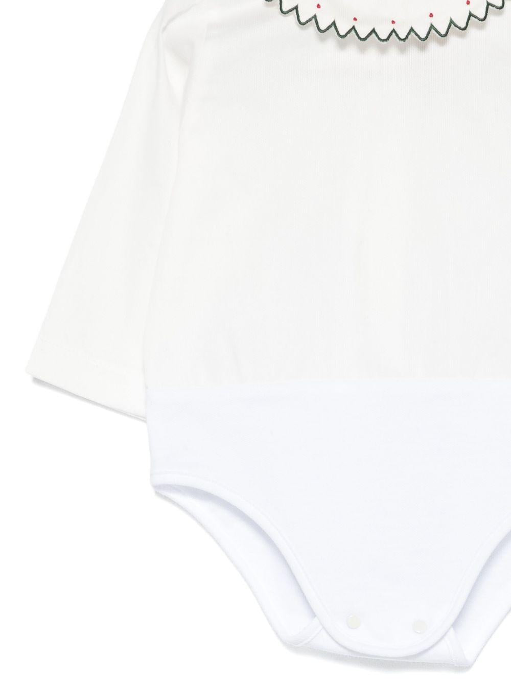 la stupenderia camicia body con collo smerlato e ricamato con coulotte scozzese TBCT19Z15VRCROS La Stupenderia