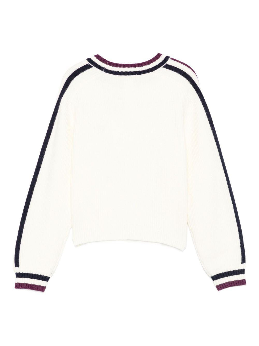 twin set maglia girocollocon banda a contrasto 252GJ303000435 Twin set