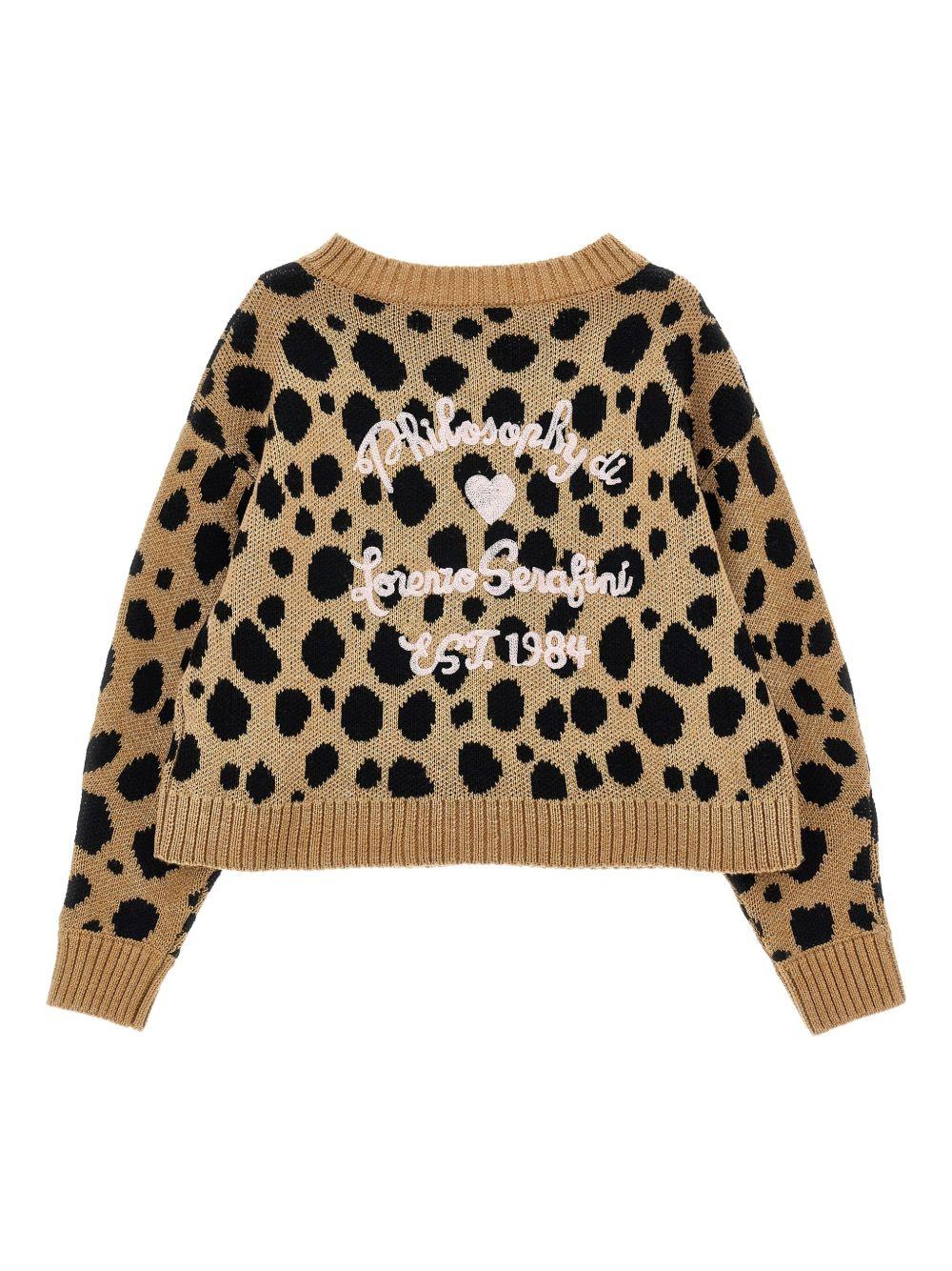 philosophy di lorenzo serafini maxi cardigan maculato I9F80260620080 Philosofy kids