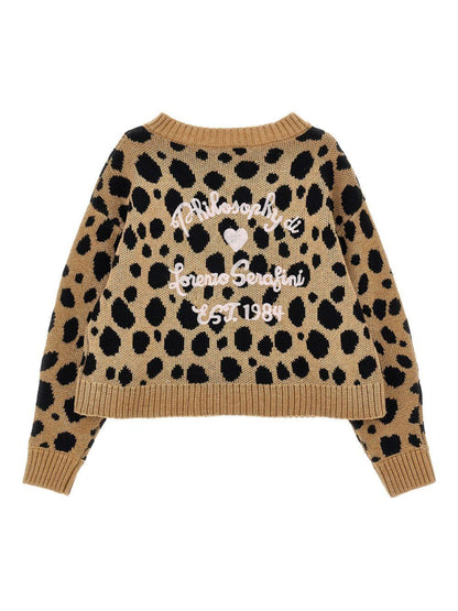 philosophy di lorenzo serafini maxi cardigan maculato I9F80260620080 Philosofy kids