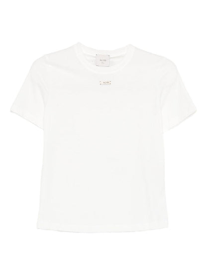 alysi tshirt regular con etichetta scritta logo brand 165413A5033BI alysi