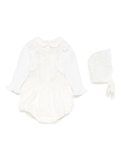 la stupenderia coulotte in velluto con body ricamato cardigan e cuffietta CBCT02V02X28CPA La Stupenderia