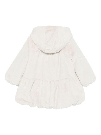 le bebe' ecopelliccia con cappuccio con balze LBG6179KLT LE BEBE'