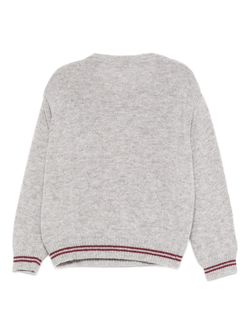 le bebe' maglioncino girocollo con orsetto LBB5160GR LE BEBE'