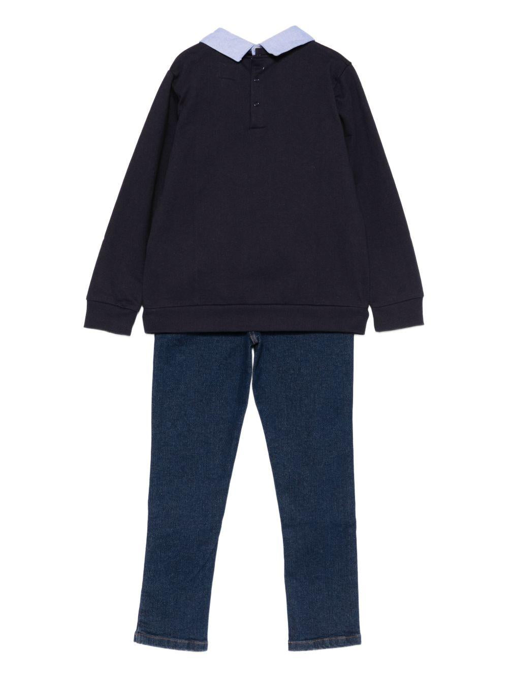 guess polo con orsetto con denim blu N5BG15KAX74G7V2 guess