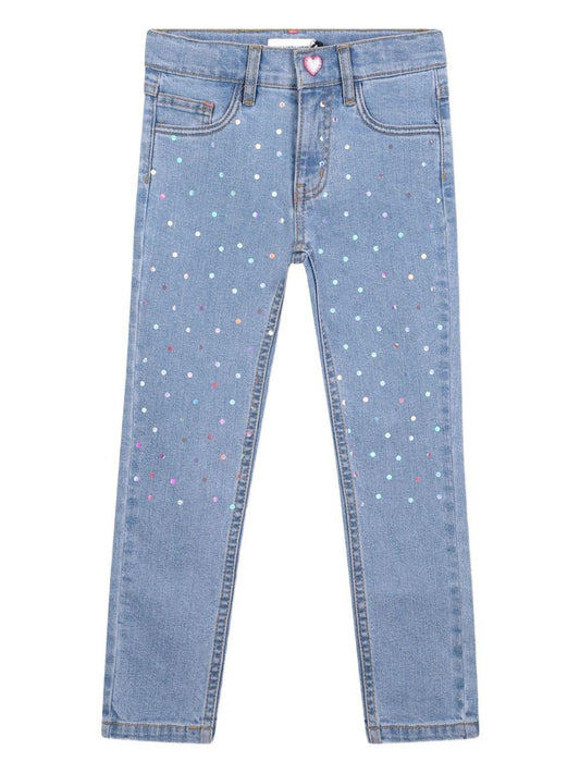 billieblush denim chiaro slim fit con applicazioni U21328Z13 Billieblush