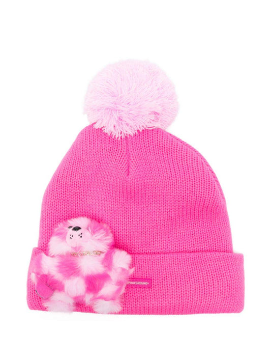 spraygrond cappello in lana con orso 