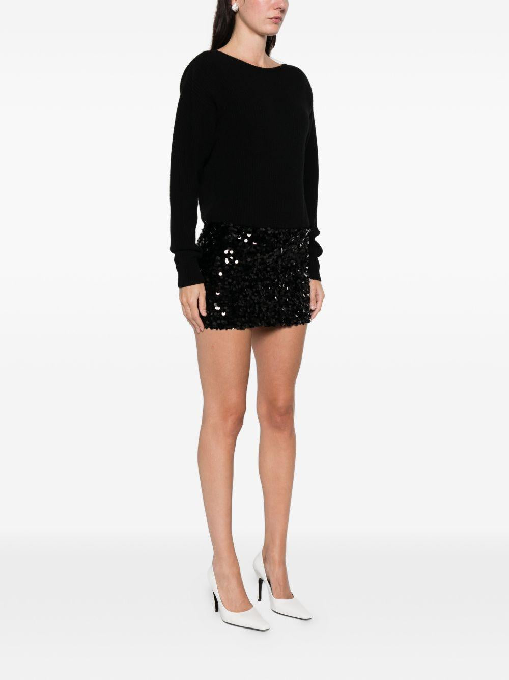 jucca abito incrociato in maglia con gonna in pailettes J4211024/127W003 jucca