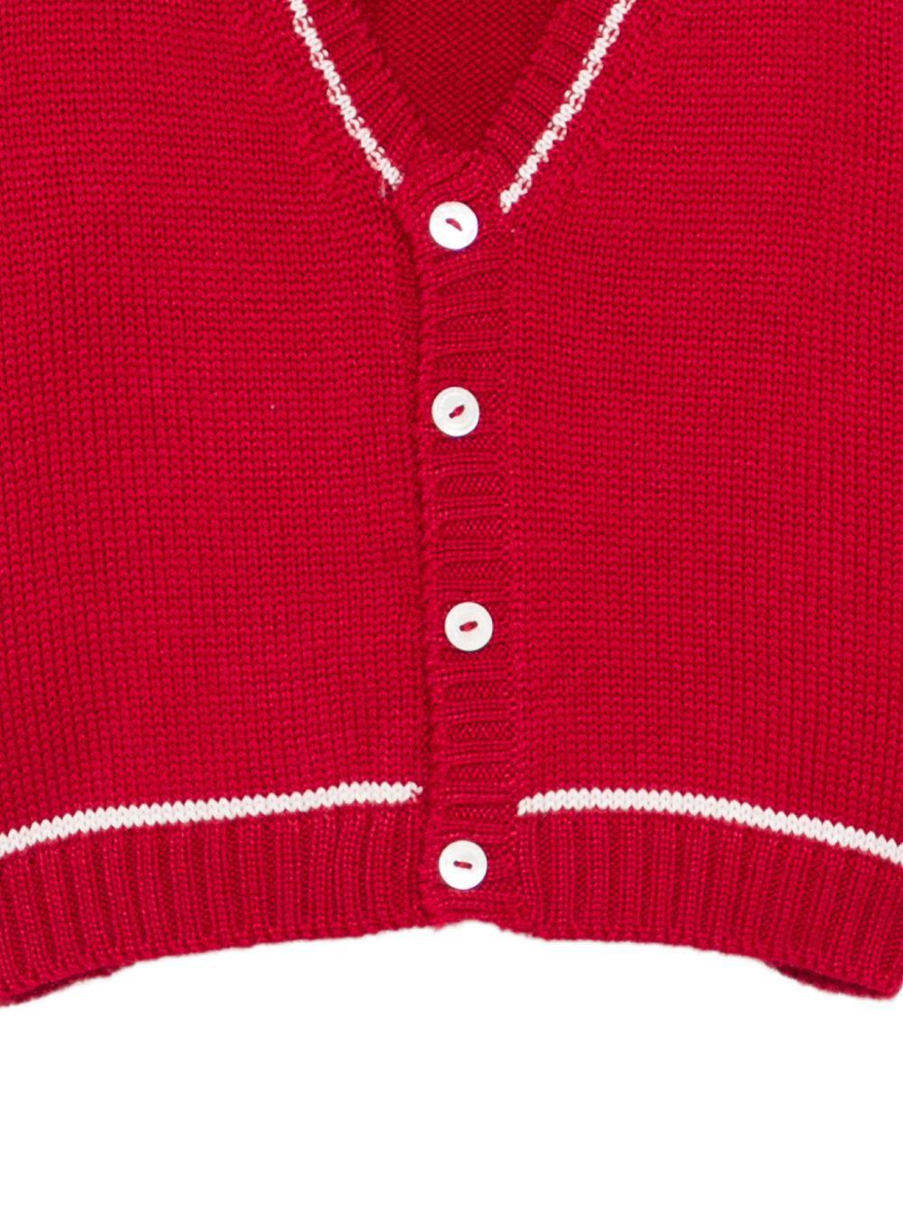 la stupenderia cardigan con profili a contrasto 1WCCR61826801ROS La Stupenderia