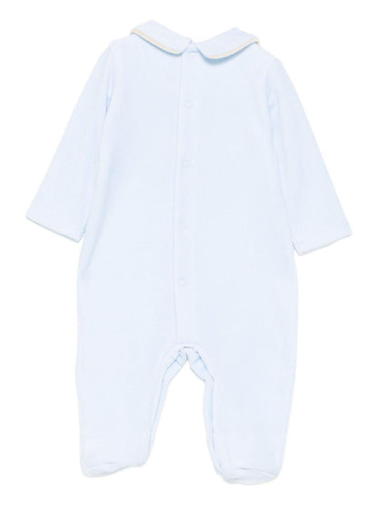 le bebe' tutina con collo in ciniglia con orsetto e coniglio LBB5064CE LE BEBE'