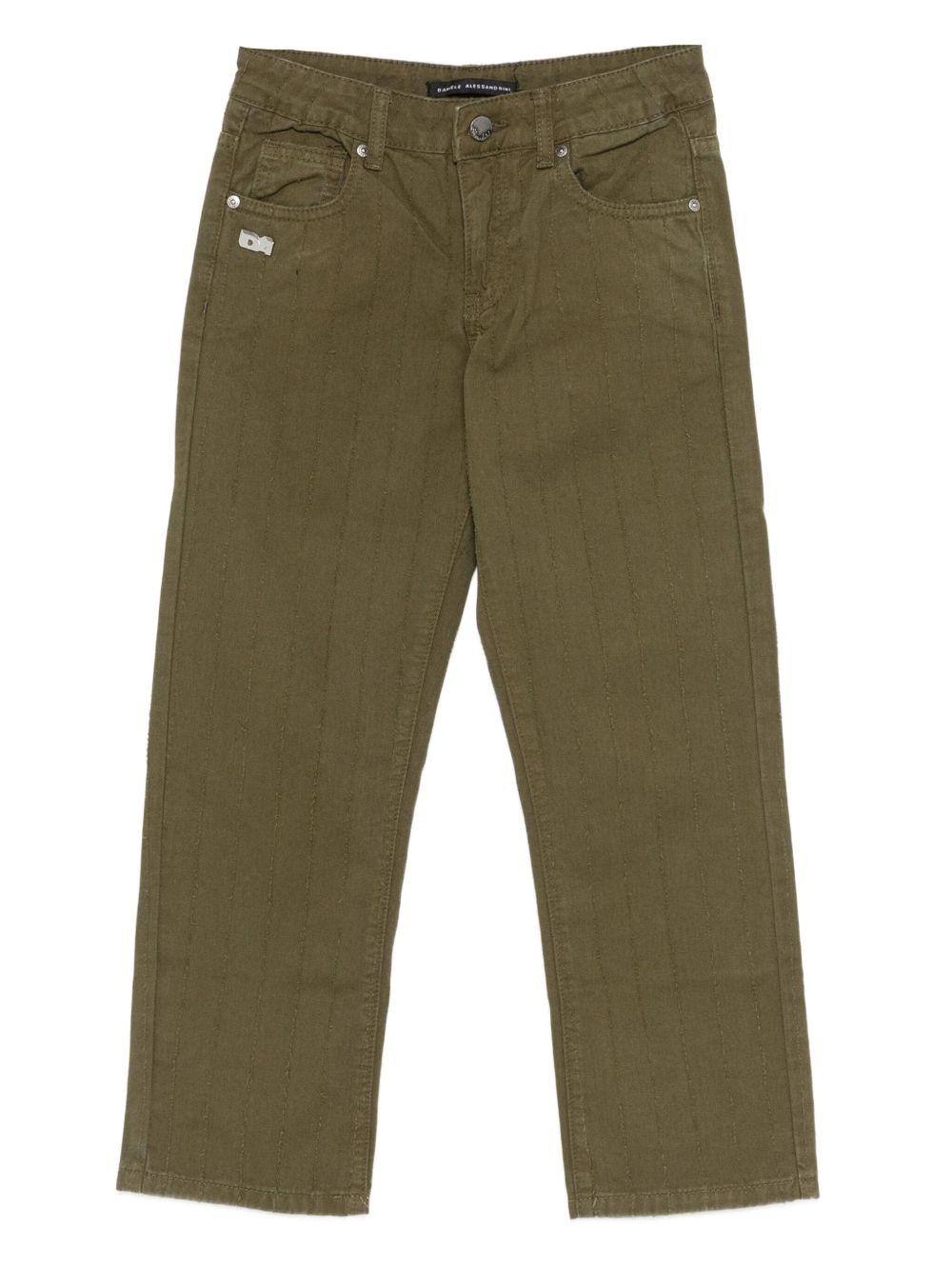 daniele alessandrini pantalonein bull colorato con targa logo sul dietro tasca 1231PZ00245VE DANIELE ALESSANDRINI