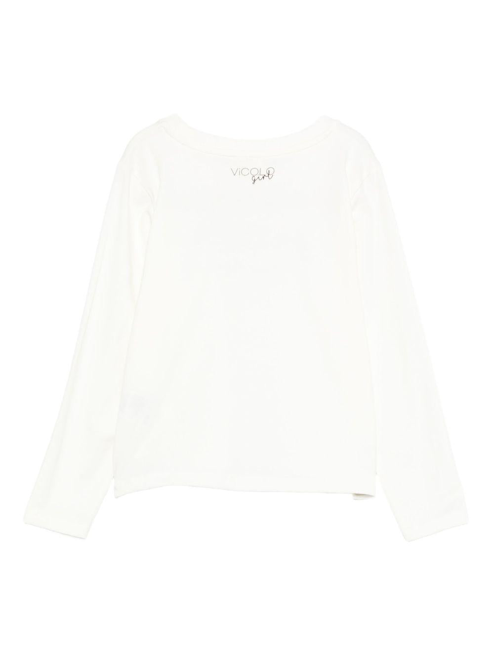 vicolo tshirt con scritta e strass 3141M00221LT vicolo