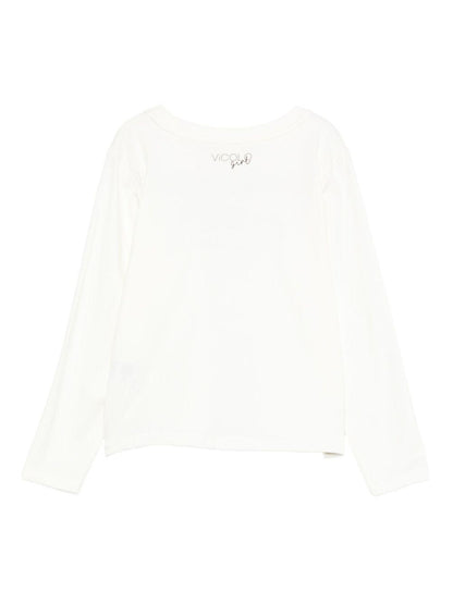 vicolo tshirt con scritta e strass 3141M00221LT vicolo