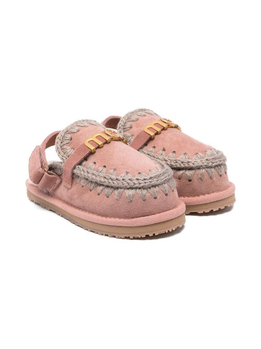 mou kids slipper with back strap MU.FK161001ADKPIN Mou Kids
