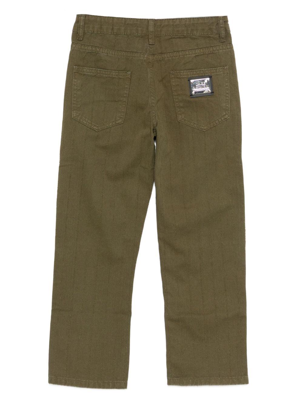 daniele alessandrini pantalonein bull colorato con targa logo sul dietro tasca 1231PZ00245VE DANIELE ALESSANDRINI