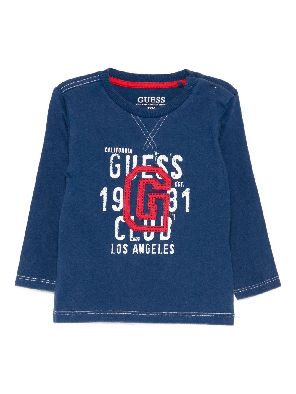 guess tshirt con stampa e scritte N5YI18K8HM0BG7T2 guess
