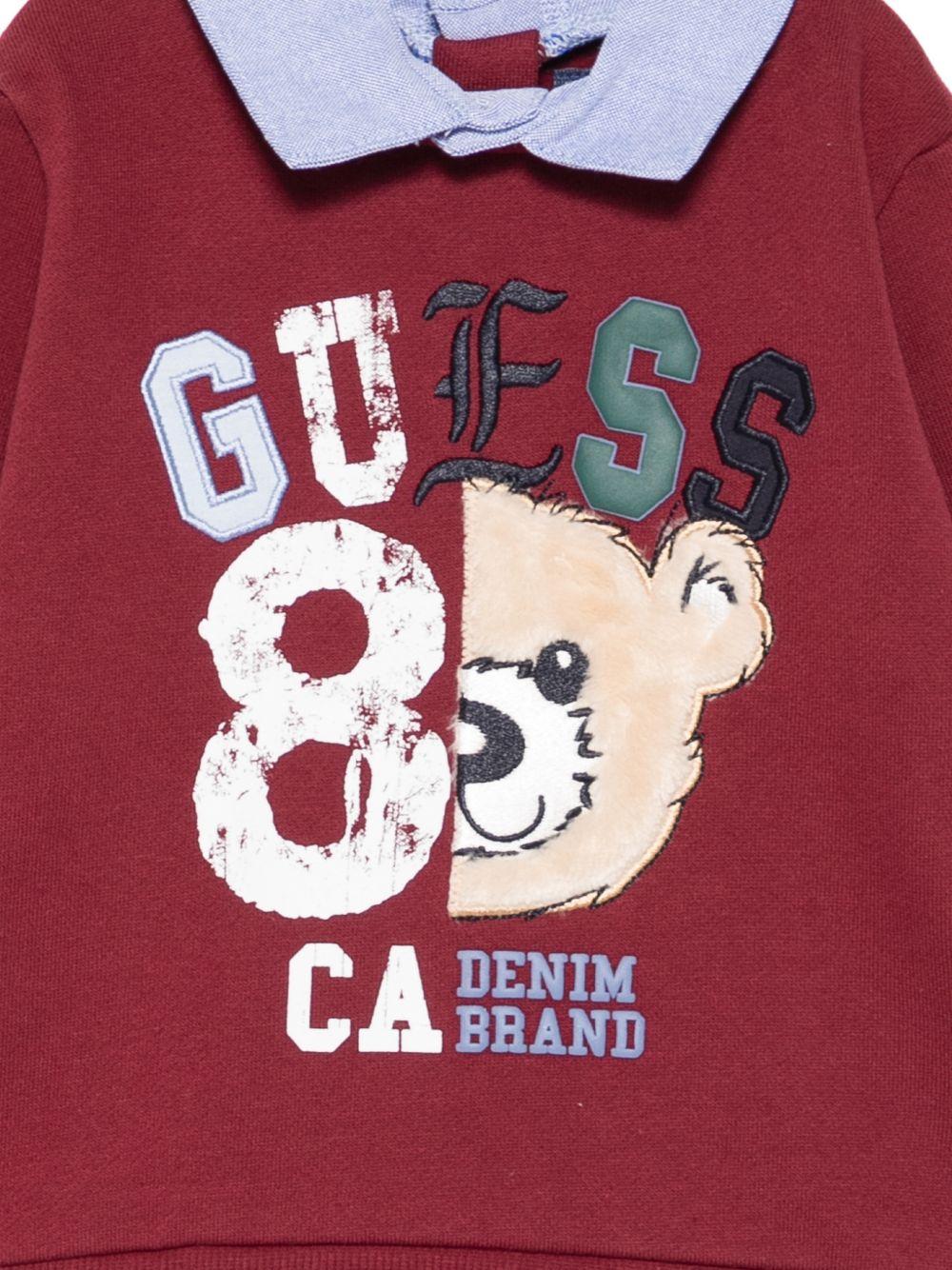 guess polo con applicazione orso e denim leggero I5YG13KAX74G577 guess