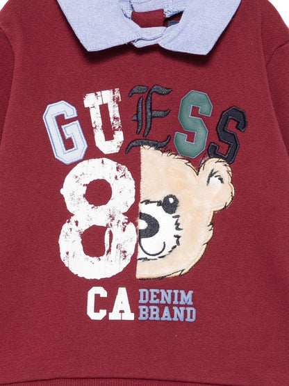 guess polo con applicazione orso e denim leggero I5YG13KAX74G577 guess