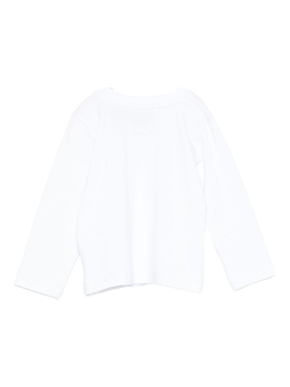 daniele alessandrini tshirt manica lunga con scritta logo 1291M00125BI DANIELE ALESSANDRINI