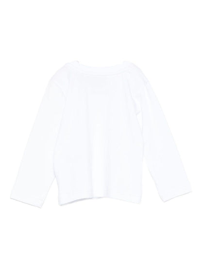 daniele alessandrini tshirt manica lunga con scritta logo 1291M00125BI DANIELE ALESSANDRINI