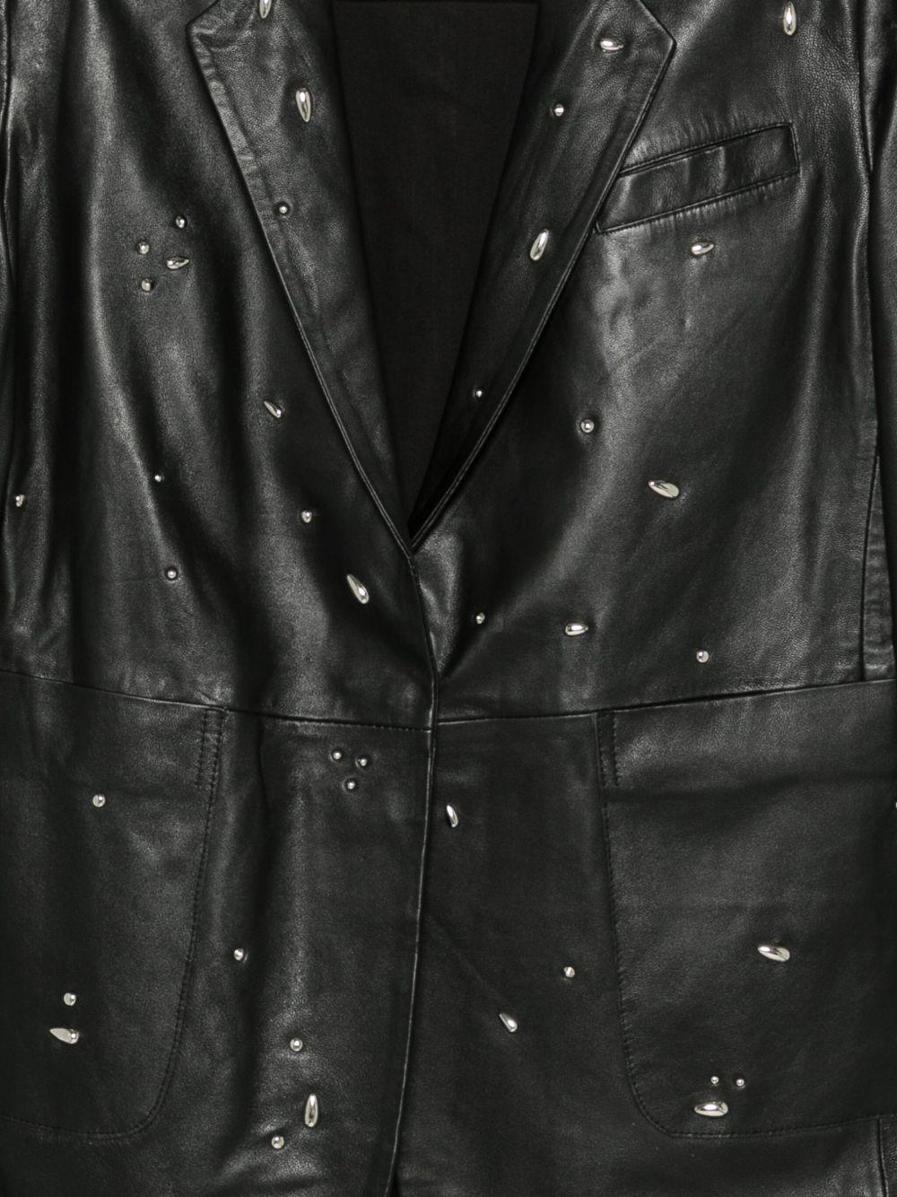 alysi giacca in morbida pelle con applicazioni 265802A5003NE alysi