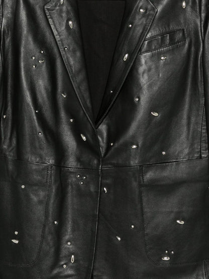 alysi giacca in morbida pelle con applicazioni 265802A5003NE alysi