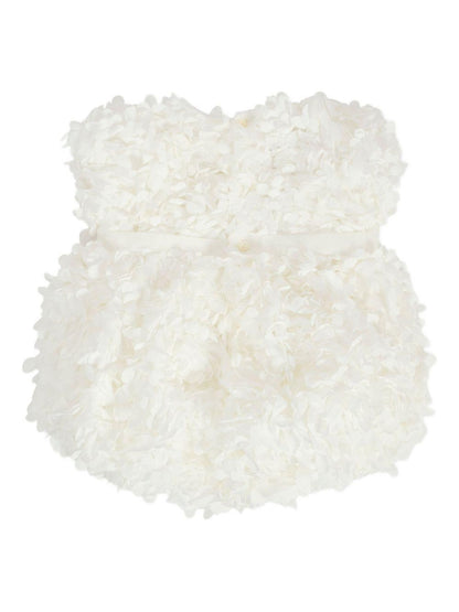 la stupenderia pagliaccetto petali con fiocco organza 1CBPG02X30BI La Stupenderia
