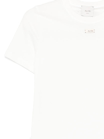 alysi tshirt regular con etichetta scritta logo brand 165413A5033BI alysi