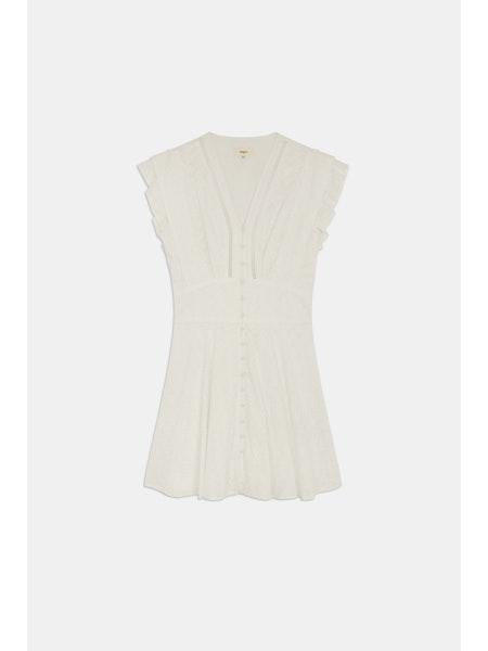 suncoo abito  tipo chemisier in cotone lavorato 