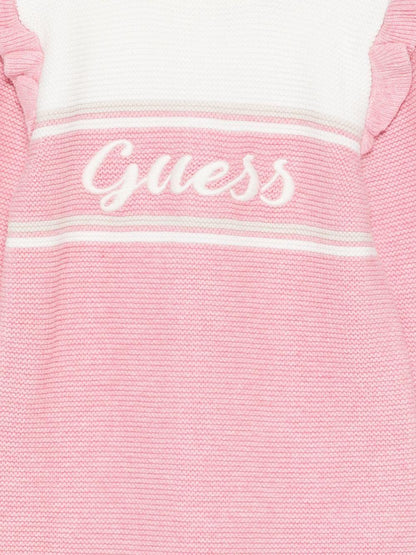 guess abito in maglia con scritta logo ricamato S5YG08Z3FK1G67G guess