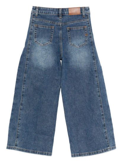 vicolo denim largo con banda scura laterale 3141PD00201BL vicolo