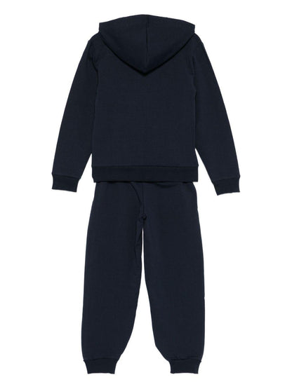 daniele alessandrini felpa aperta con cappuccio scritta logo 1231T00258BL DANIELE ALESSANDRINI