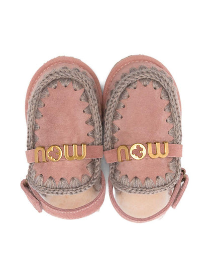 mou kids slipper with back strap MU.FK161001ADKPIN Mou Kids