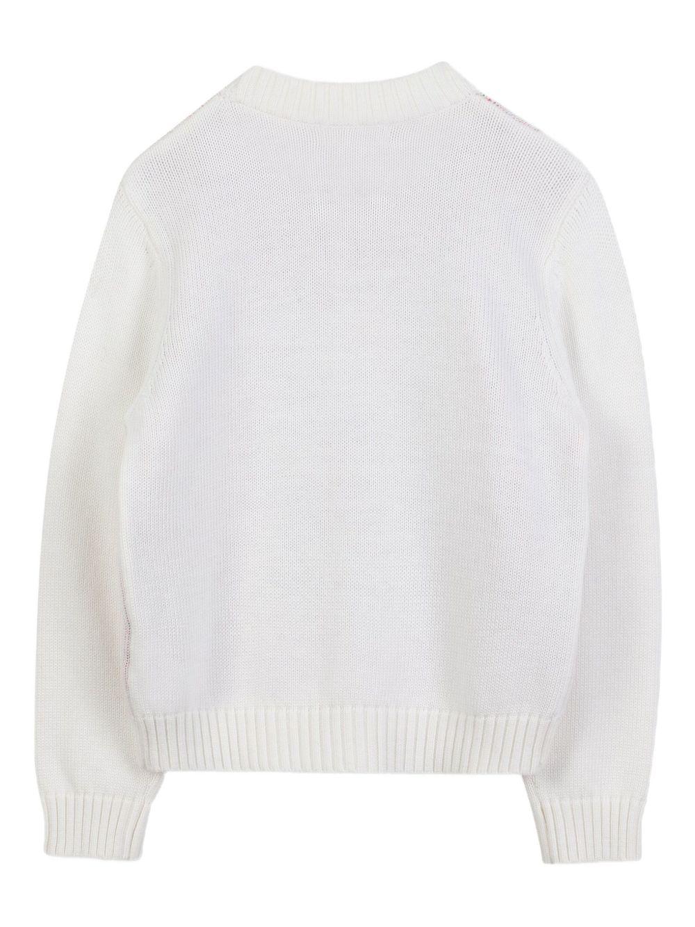 billieblush pullover girocollo con patch e scritte motivo natale U21157121 Billieblush